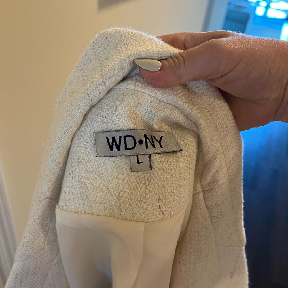 Double Breasted Wdny White Blazer - Picture 4 of 9